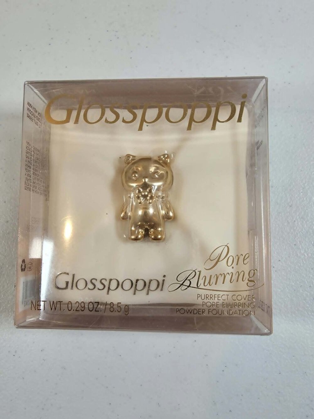 GLOSSPOPPI PURRFECT COVER PORE BLURRING POWDER FOUNDATION .29 oz. N07 PECAN NEW